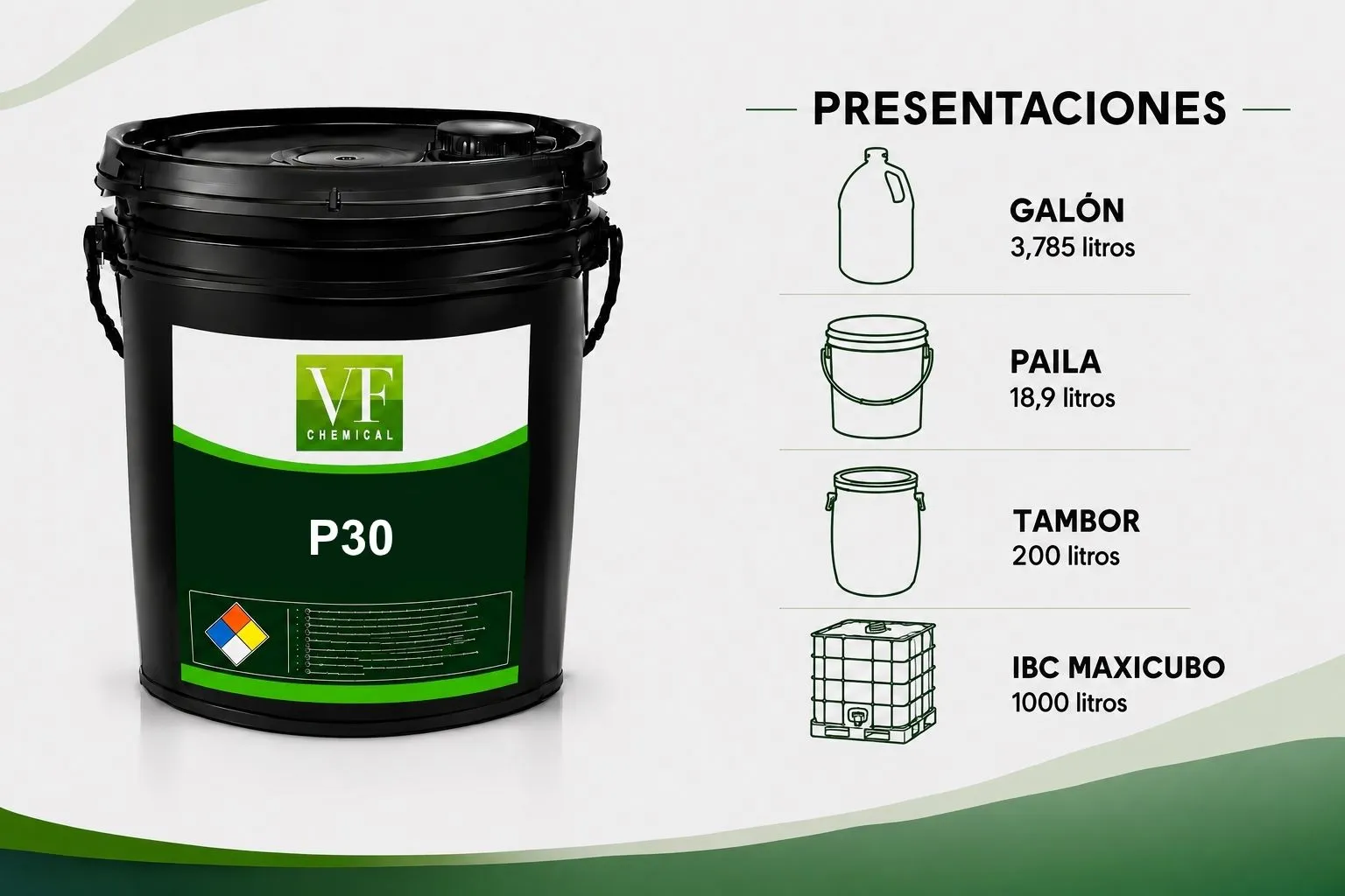 Envase de P30, desincrustante de VF Chemical